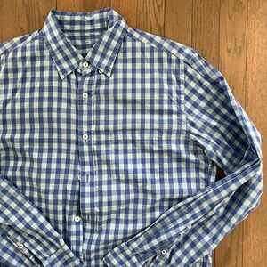 J. Crew Blue Gingham Men's Button Down Shirt